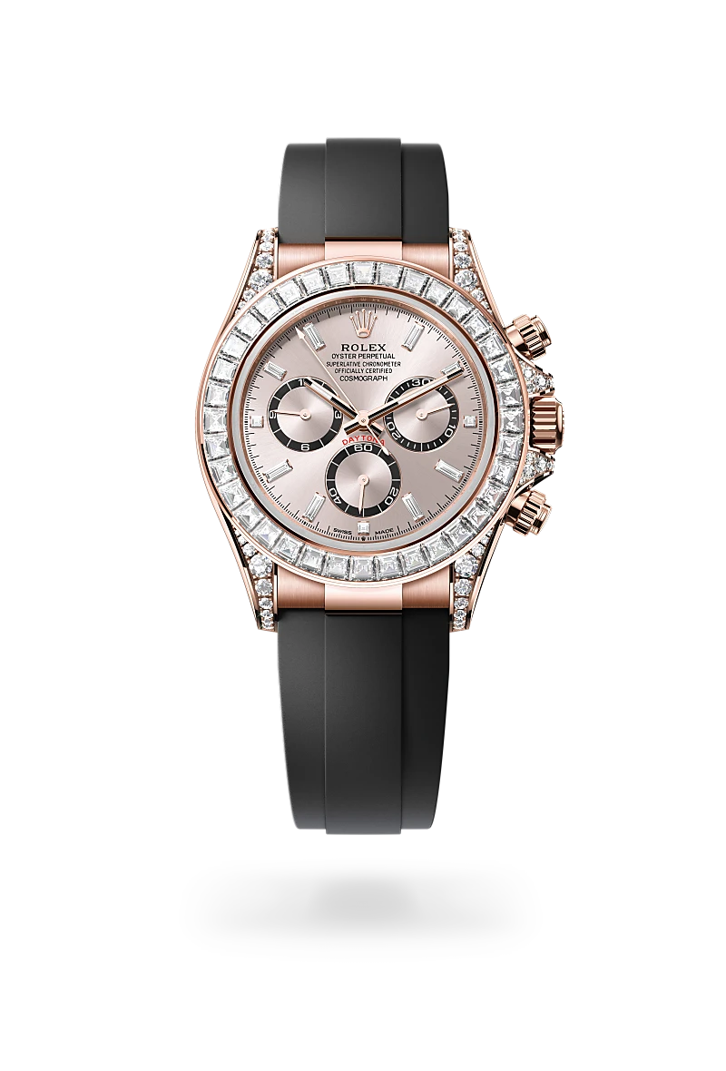 Cosmograph Daytona 18 kt Everose gold with lugs set with diamonds M126535TBR-0002