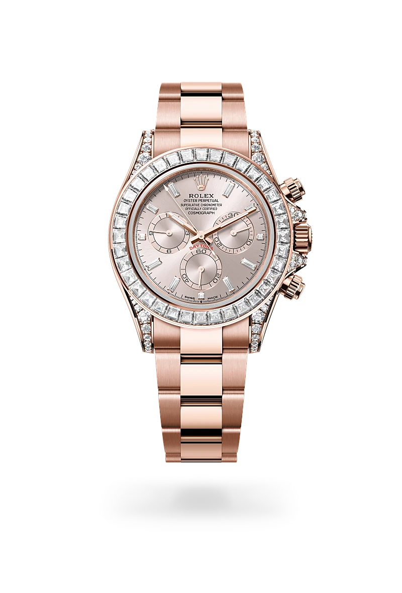 Cosmograph Daytona 18 kt Everose gold with lugs set with diamonds M126595TBR-0001