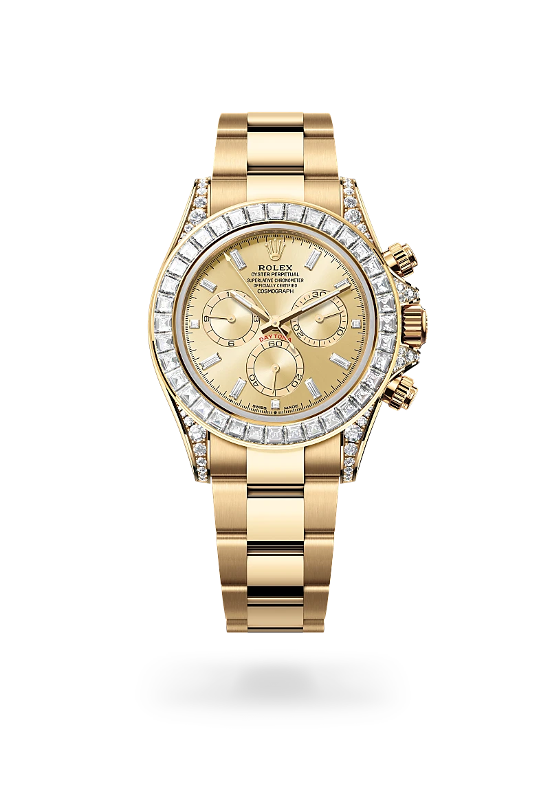 Cosmograph Daytona 18 kt yellow gold with lugs set with diamonds M126598TBR-0001